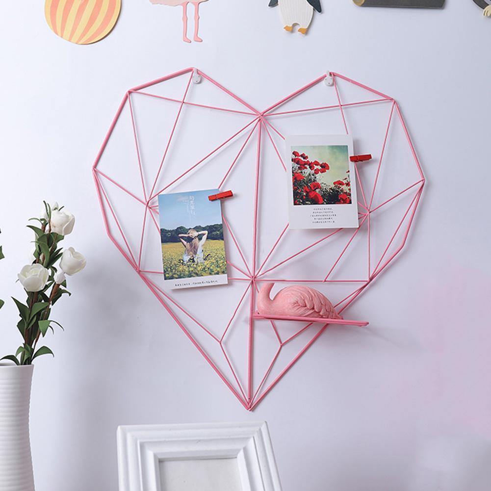 Heart Shaped Photo Wall - Nordic Side - clip, heart, holder, panel