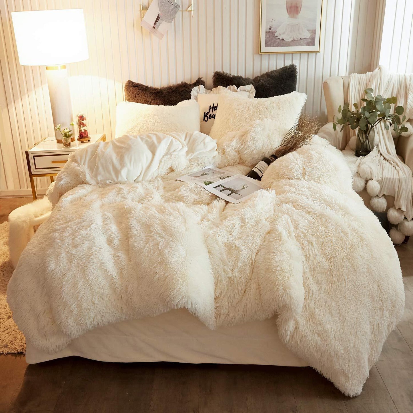 Luxury Fluffy 4 Pieces Bedding Set - Nordic Side - 