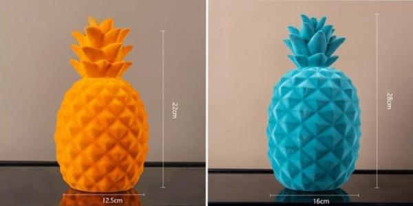 Textured Artisan Pineapple Statue Decor