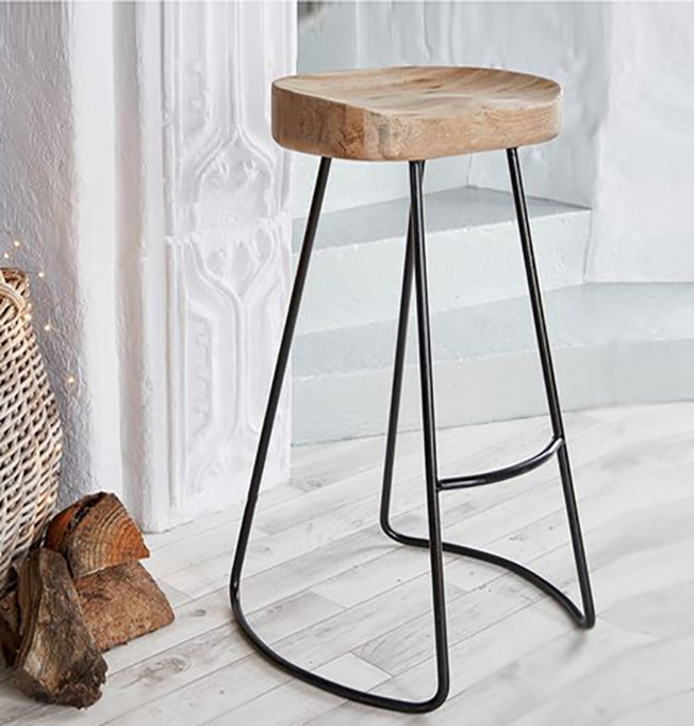 Tractor Handcrafted Acacia Bar Stool