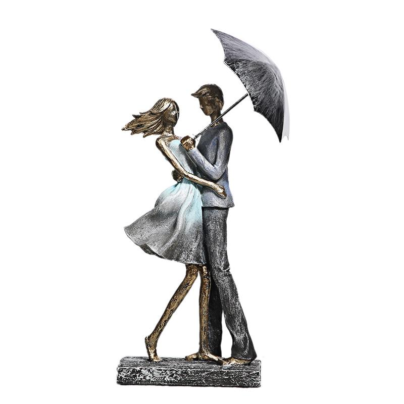 Lovers Artisan-Made Lovers Umbrella Statue