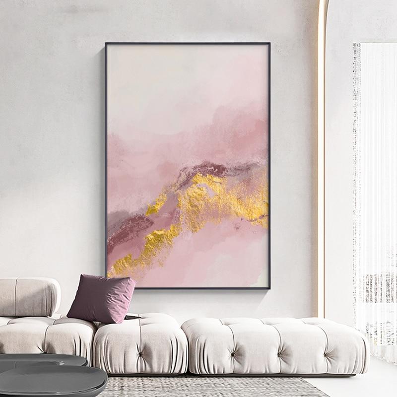 Abstract Pink & Golden