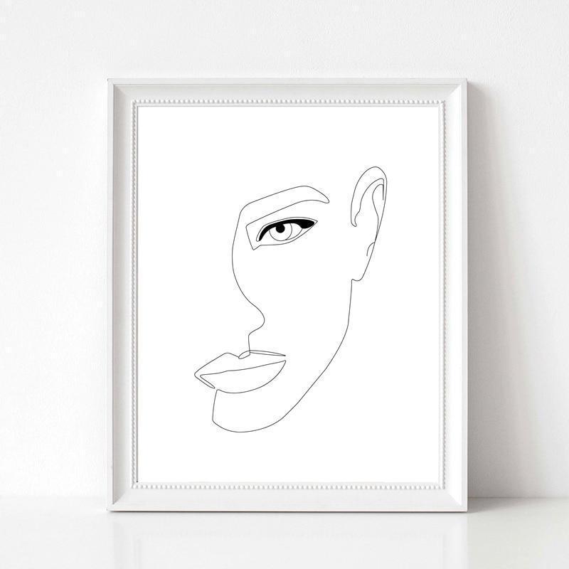 Femme Figure Line Print - Nordic Side - Art + Prints, not-hanger