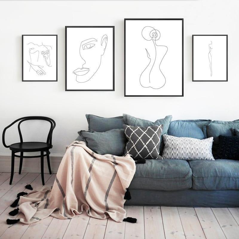 Femme Figure Line Print - Nordic Side - Art + Prints, not-hanger