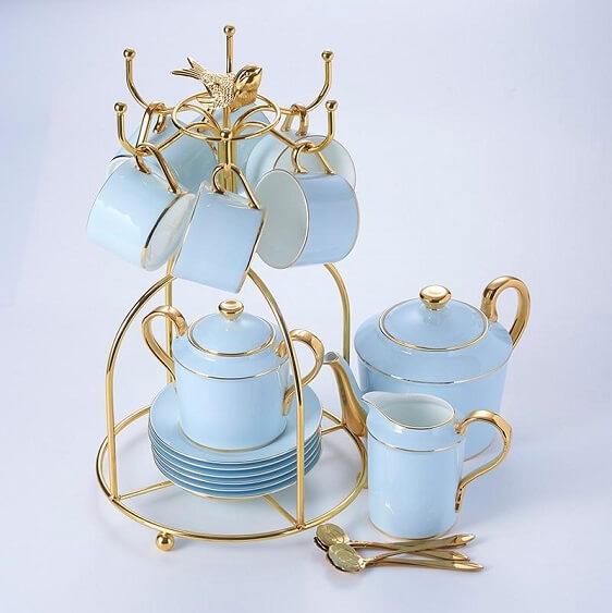 Arti - Luxury Gold Blue Bone China Tea/Coffee - Nordic Side - architecture, arcitecture, art, Arti - Luxury Gold Blue Bone China Tea/Coffee, artist, contemporaryart, decor, decoration, design