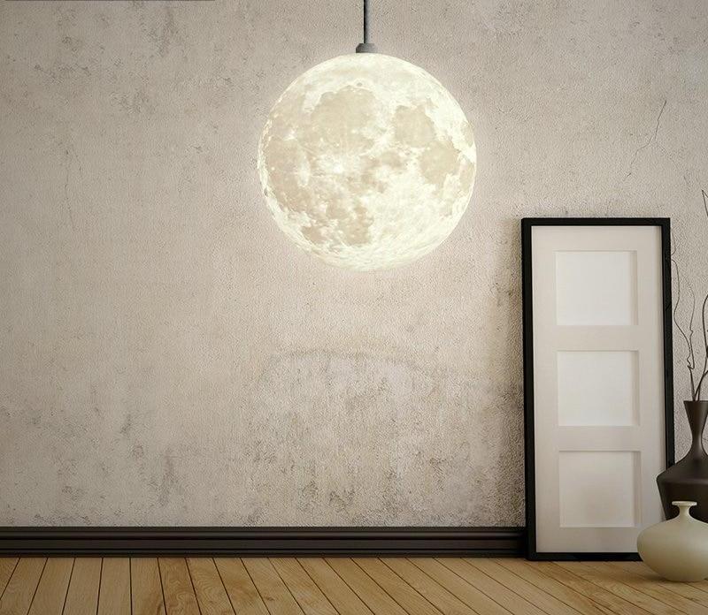 Full Moon 3D Hanging Lamp - Nordic Side - 11-30, 3D, best-selling-lights, feed-cl0-over-80-dollars, hanging-lamp, lamp, light, lighting, lighting-tag, modern, modern-lighting