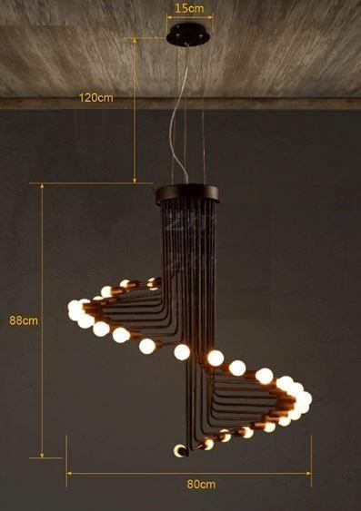 Ava - Modern Nordic Spiral Chandelier - Nordic Side - 01-16, best-selling-lights, chandelier, feed-cl0-over-80-dollars, hanging-lamp, lamp, light, lighting, lighting-tag, modern, modern-light