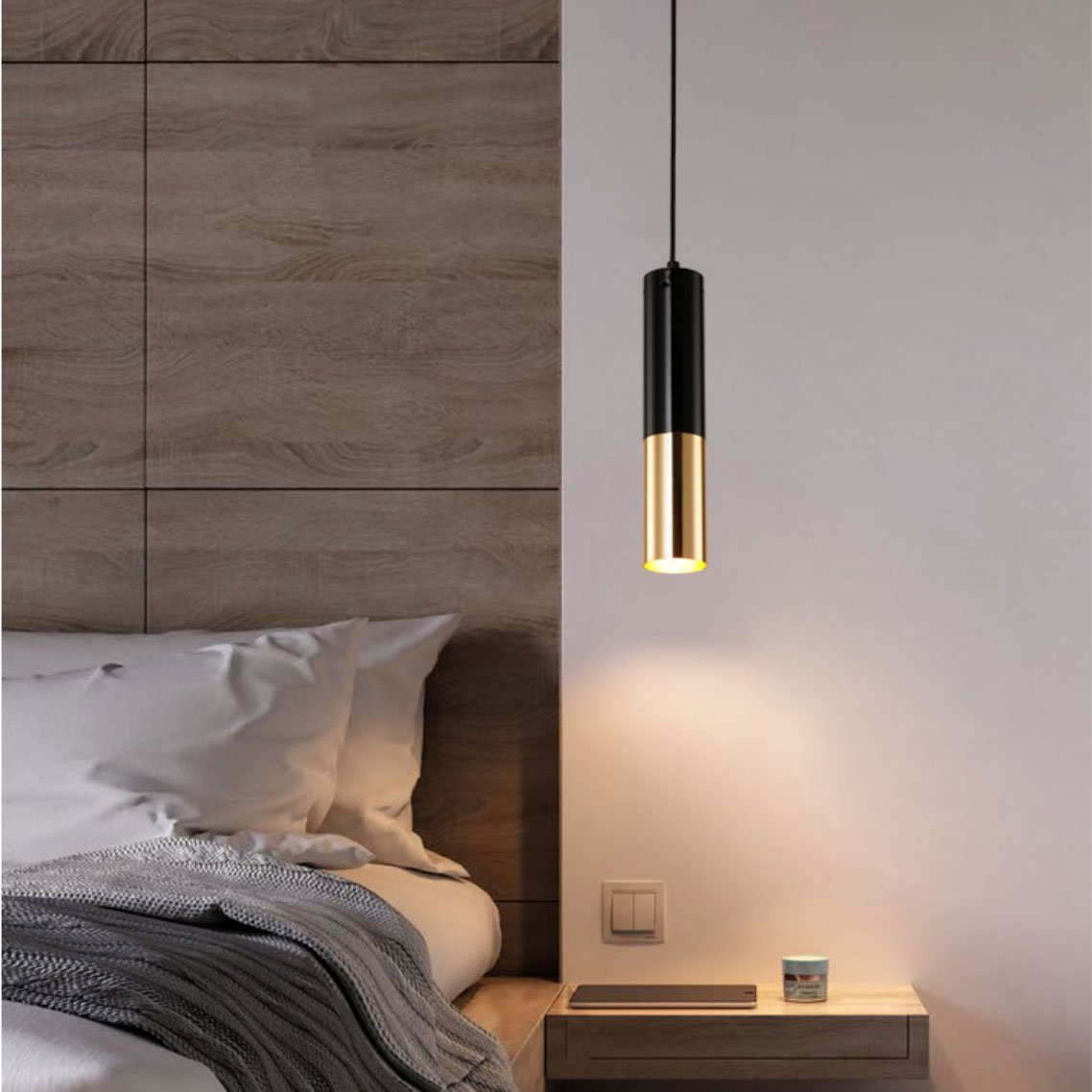 Black & Gold Stick Pendant Light - Nordic Side - 