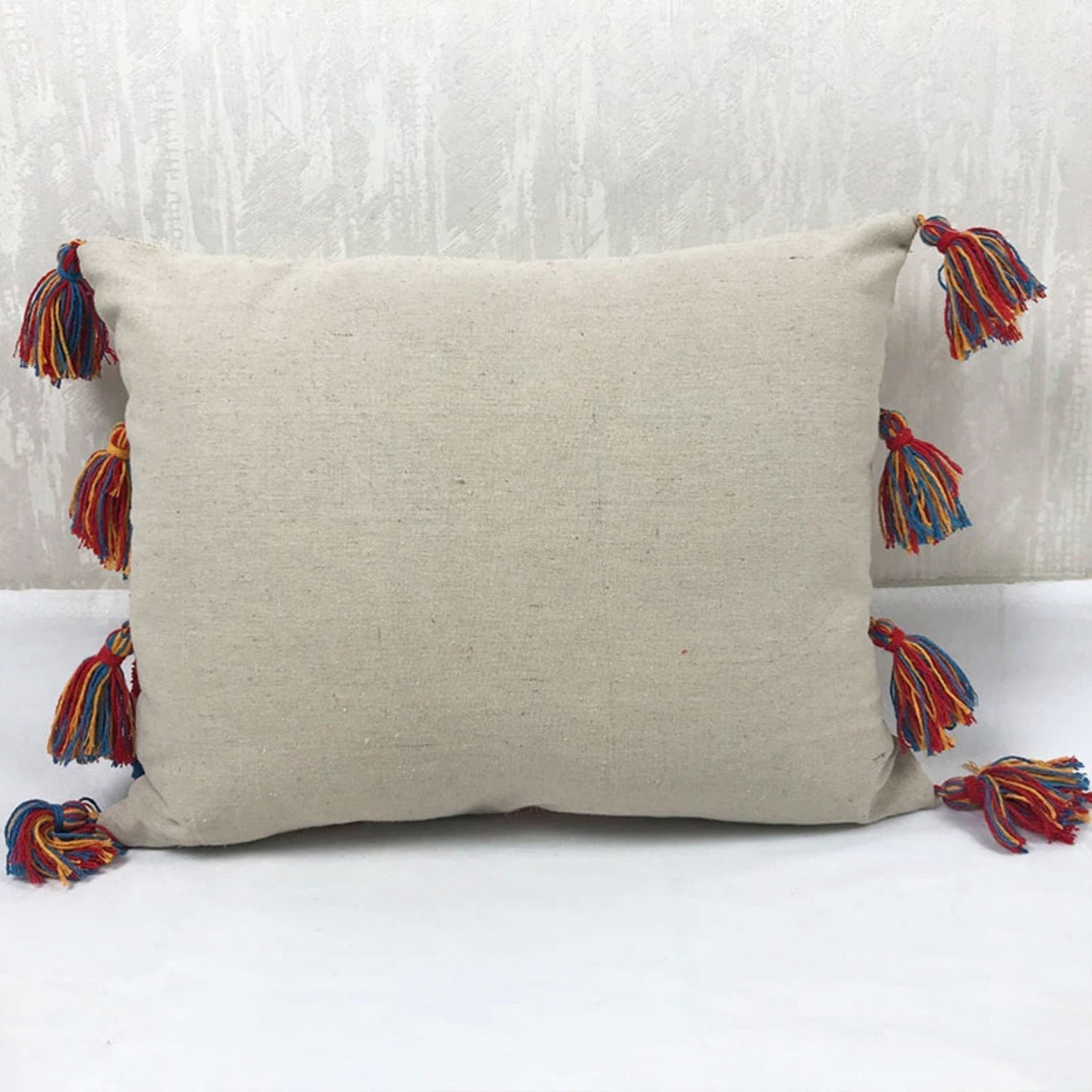 Boho Tassel Embroidery Cushion - Nordic Side - 