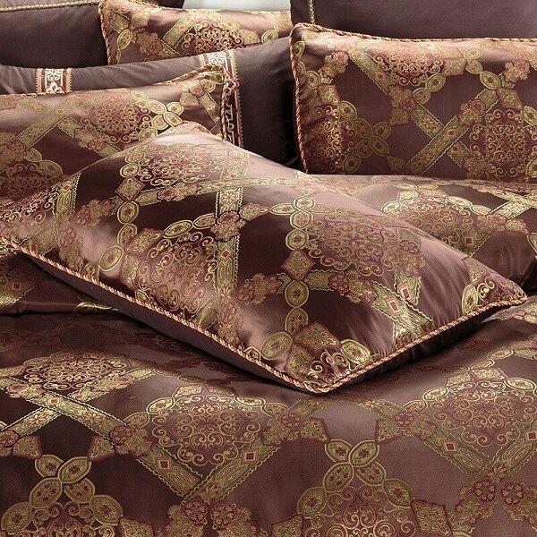 Caltada Brown Coffee Jacquard Cotton Stain Luxury Duvet Cover Set - Nordic Side - amazing, architecture, arcitecture, art, artist, ashley furniture near me, beautiful, bobs furniture outlet, 