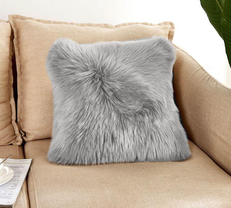 Soft Plush Fur Pillow Cover Case - Nordic Side - 