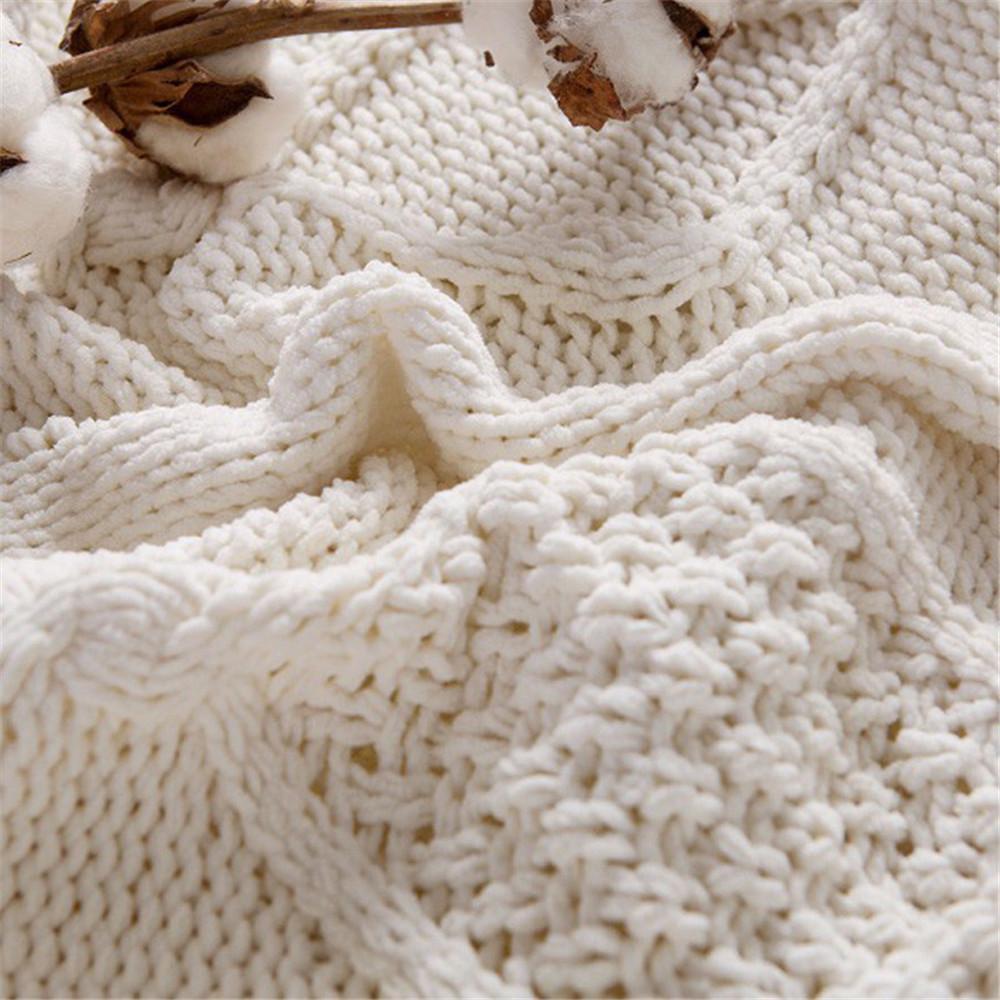 Chenille Lambs Throw Blanket - Nordic Side - 