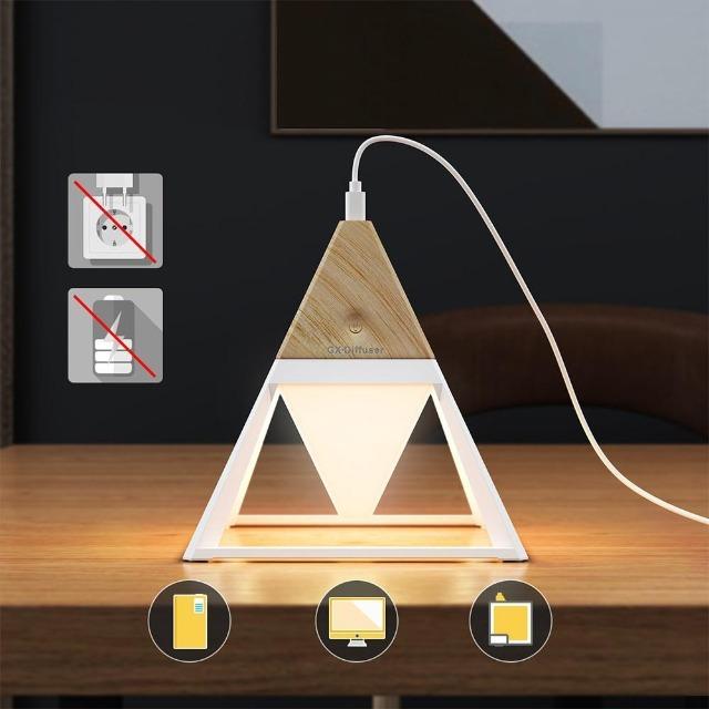 Paak - Dimmable Pyramid Bedside Lamp - Nordic Side - LIGHTING, Lightning