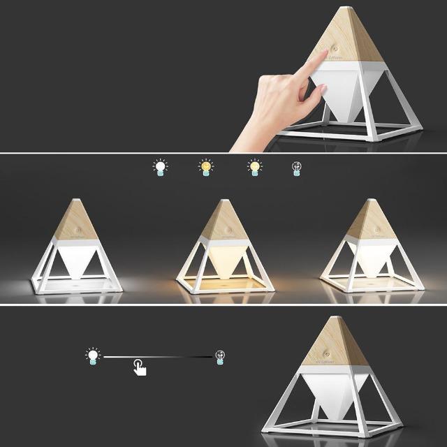 Paak - Dimmable Pyramid Bedside Lamp - Nordic Side - LIGHTING, Lightning