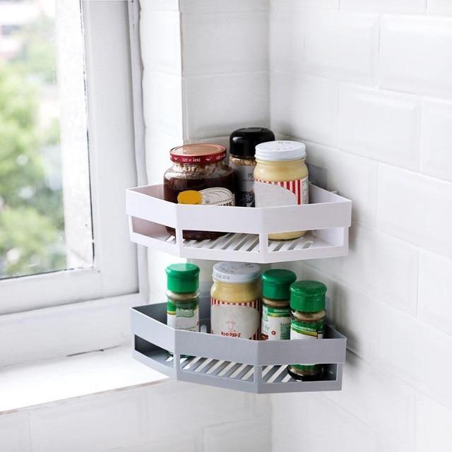 Darcia - Corner Bathroom Shelves - Nordic Side - BATH, Bed & Bath