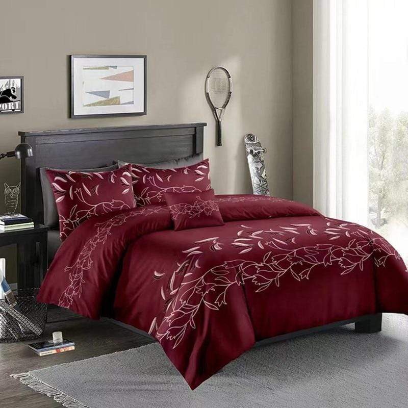 Leafed Up Duvet Cover Set - Nordic Side - bed, bedding, bedroom, duvet