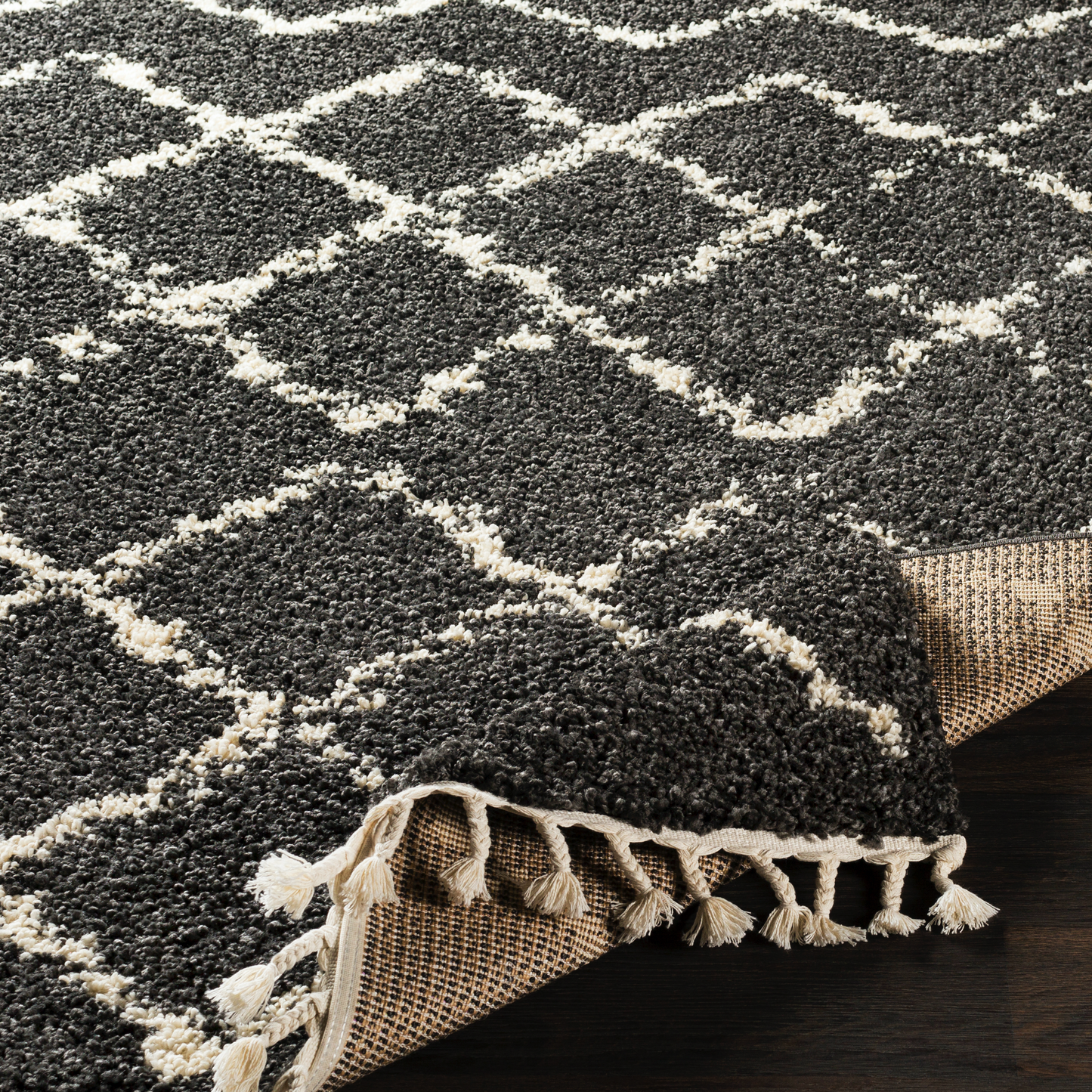 Berber Ebony Shag Rug - Nordic Side - 