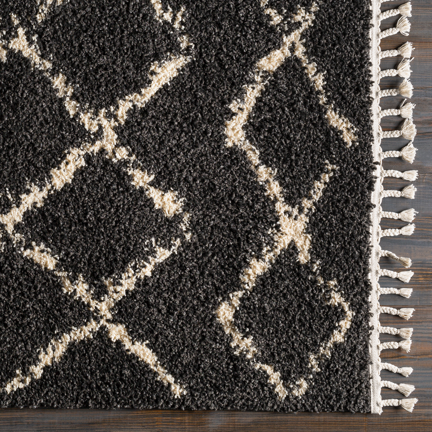 Berber Ebony Shag Rug - Nordic Side - 