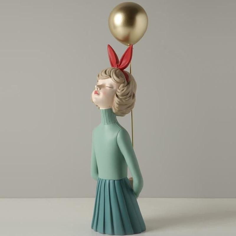 Balloon Resin Balloon Girl Statue