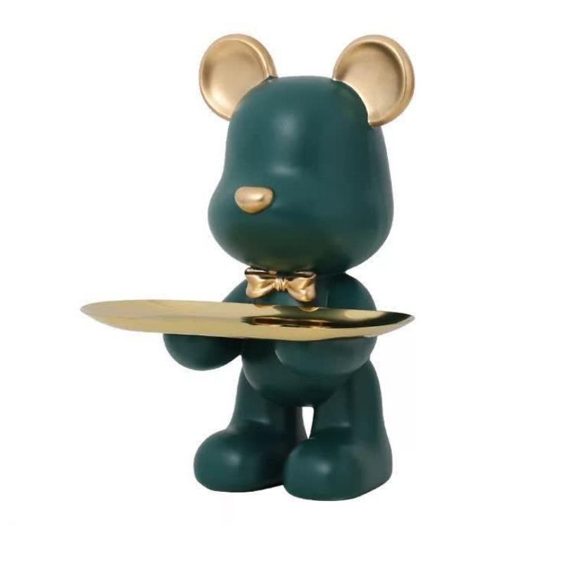 Chame Decorative Bear Tray Stand