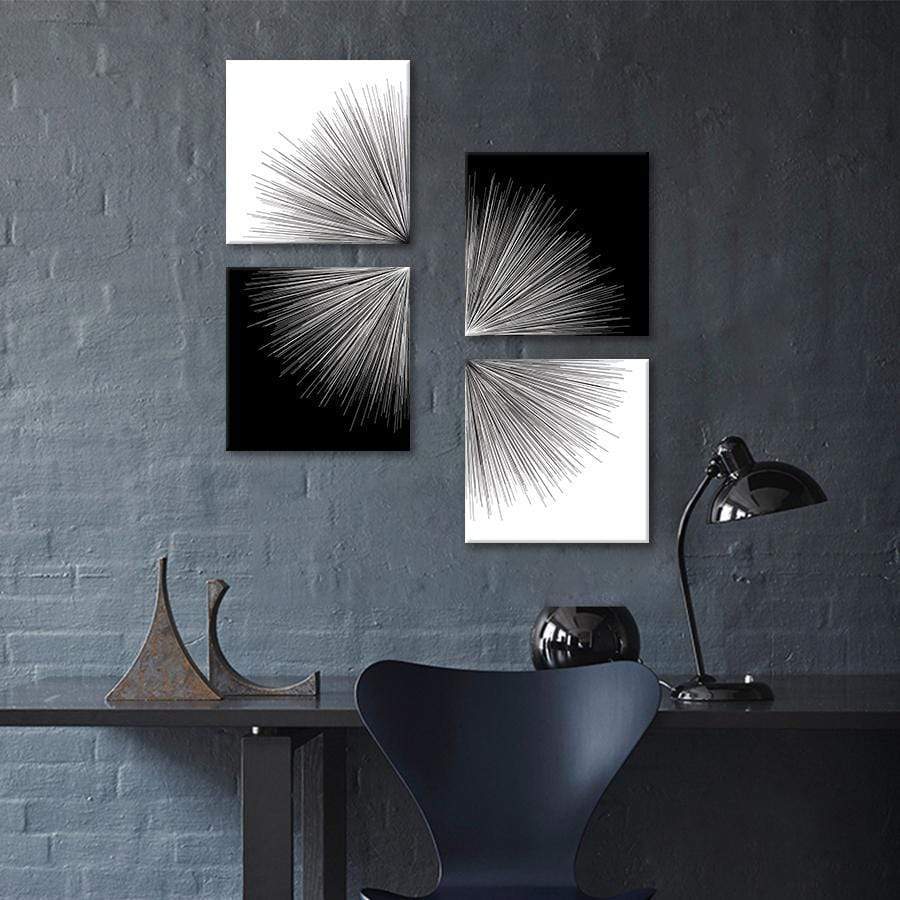 Light in Contrast 4 Piece Stretched Canvas - Nordic Side - 4 Piece, Acrylic Image, canvas art, Canvas Image, spo-enabled