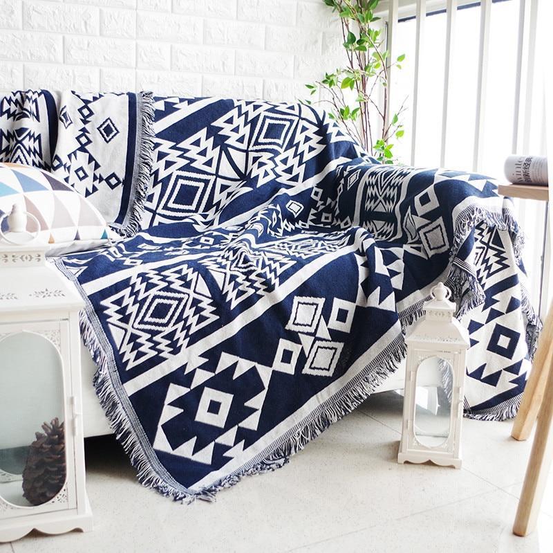 Geometric Throw Blanket - Nordic Side - Blanket, Living Room, New, not-hanger