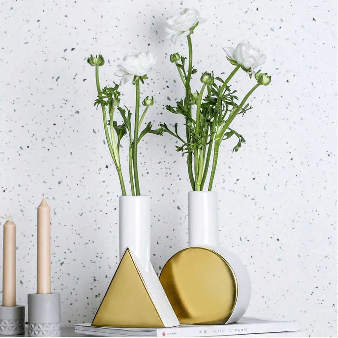 Geometry Gold Vase - Nordic Side - 