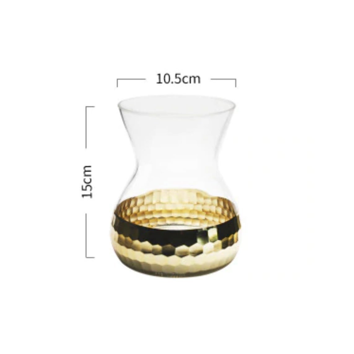 Gold Hexagon Plating Glass Cup - Nordic Side - 