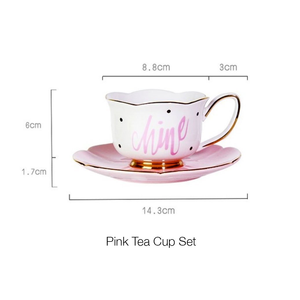 Golden Scallop Tea Cup - Nordic Side - 