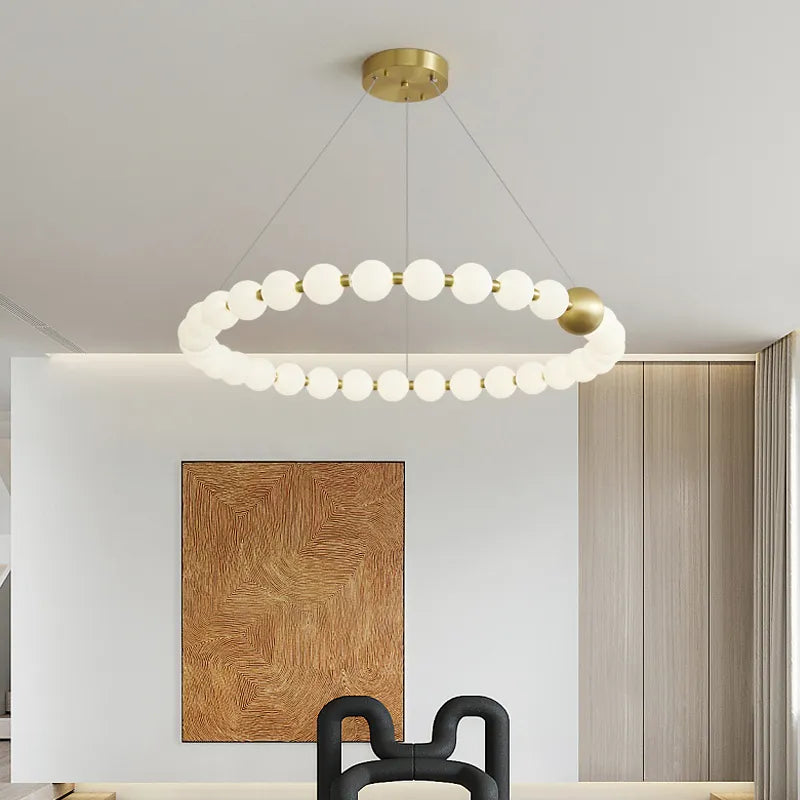 All Copper Post-Modern Household Living Room Chandelier Modern
