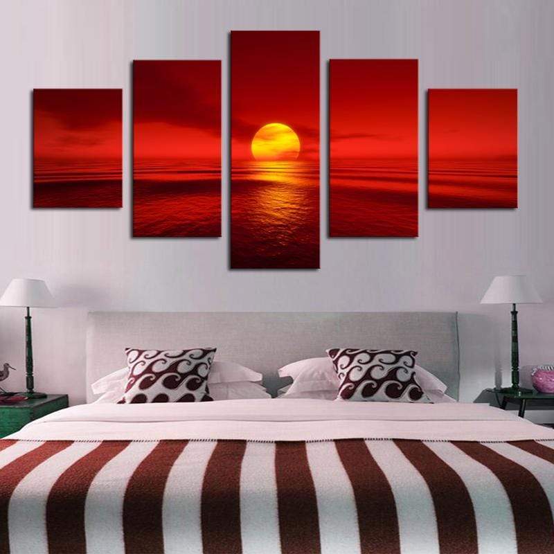 Devils Sunset Stretched Canvas - Nordic Side - 5 Piece, Acrylic Image, canvas art, Canvas Image, spo-enabled