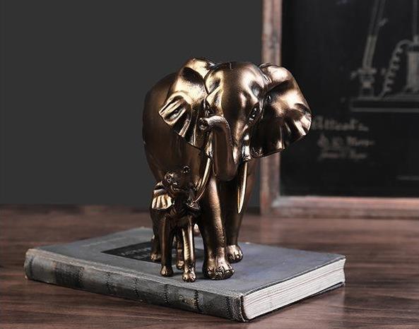 Mother Elegant Elephant Statue for Home Decor