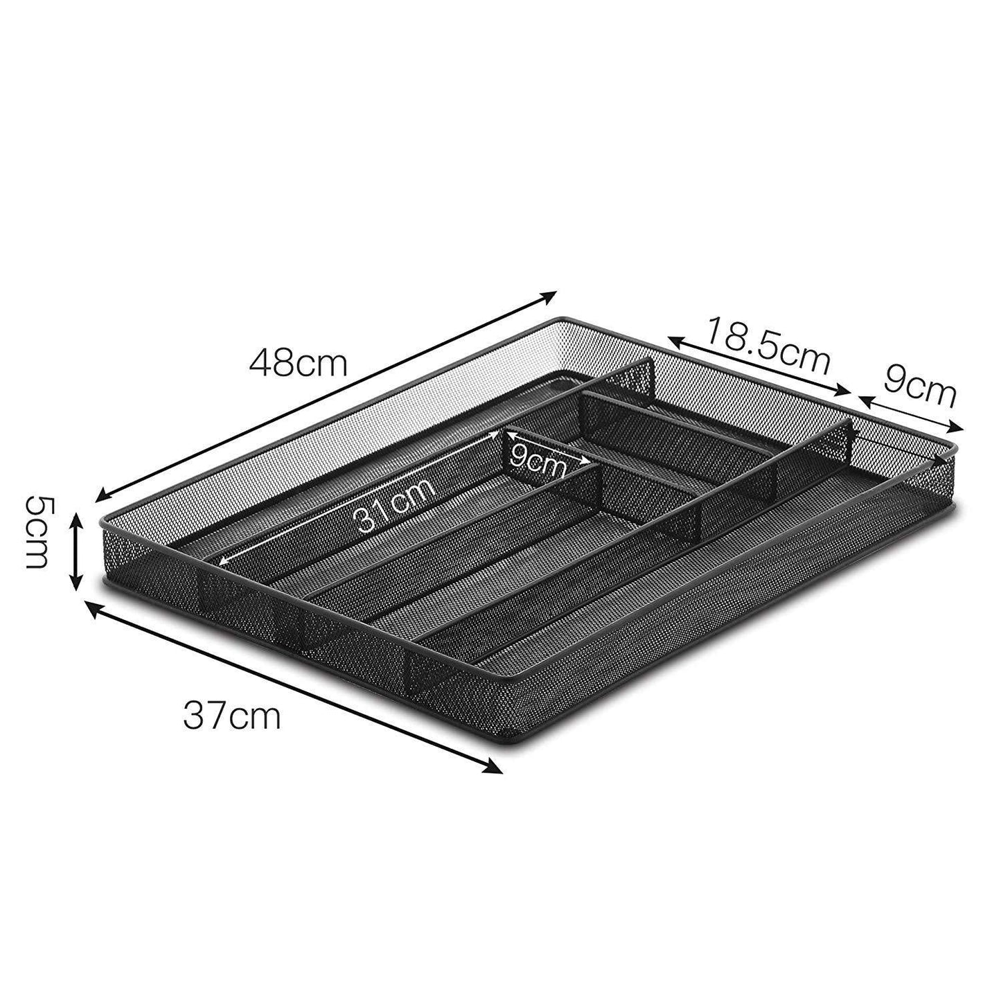 6-Compartments Kitchen Cutlery Serving Tray Storage Basket Holder for Kitchen Drawers Various Sizes - Nordic Side - Basket, Compartments, Cutlery, Drawers, for, Holder, Kitchen, Knives, Servi