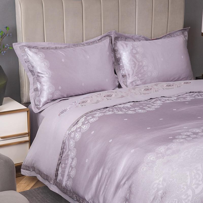 Luxury Iris Jacquard Cotton Bedding Set