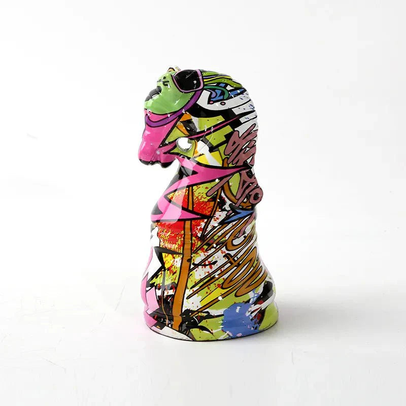 Chess Pieces Graffiti Sculpture