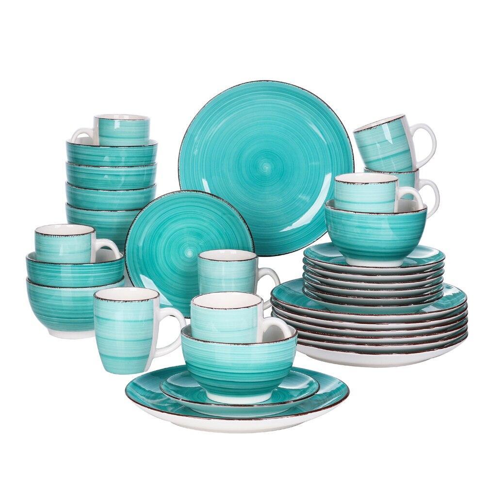 Bella-G 32-Pieces Porcelain Dinner Set - Nordic Side - 32, BellaG, Ceramic, Dinner, Look, Pieces, Plate, PlateBowlMug, PlateDessert, Porcelain, Set, Vancasso, Vintage, with