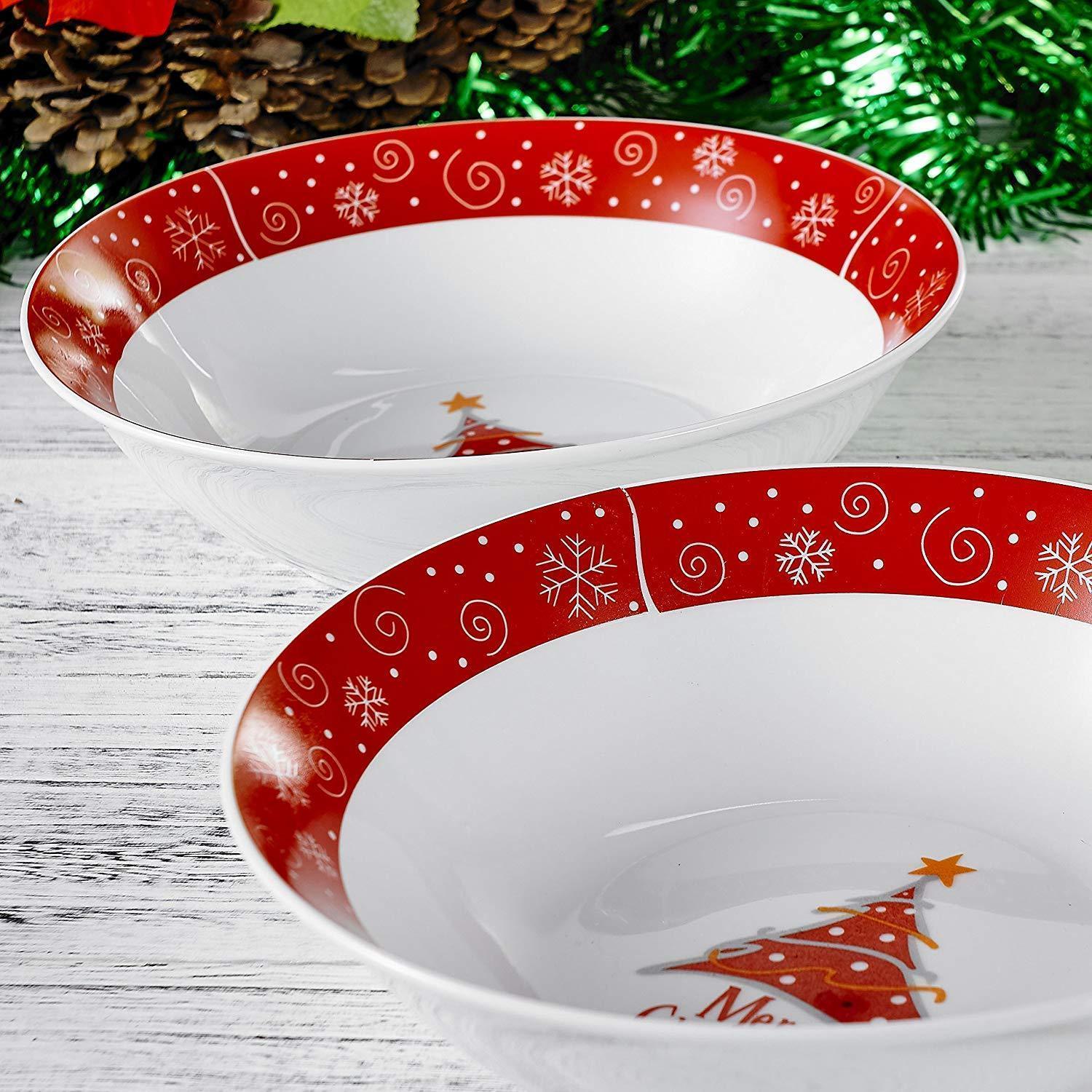 Christmastree Series,  2-Piece Porcelain Bowl Set 1125 ml - Nordic Side - 1125, Bowl, Cereal, Christmas, Christmastree, for, Large, ml, Piece, Porcelain, Salad, Series, Service, Set, Soup, VE