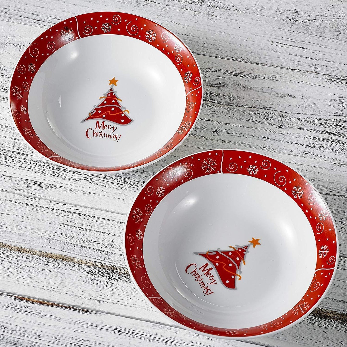 Christmastree Series,  2-Piece Porcelain Bowl Set 1125 ml - Nordic Side - 1125, Bowl, Cereal, Christmas, Christmastree, for, Large, ml, Piece, Porcelain, Salad, Series, Service, Set, Soup, VE