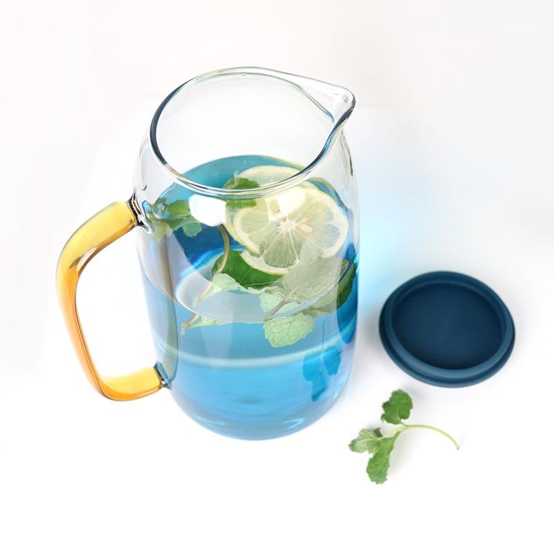 Blue Ombre Glass Pitcher Set