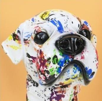 Painted Golden Retriever Graffiti Art Statue