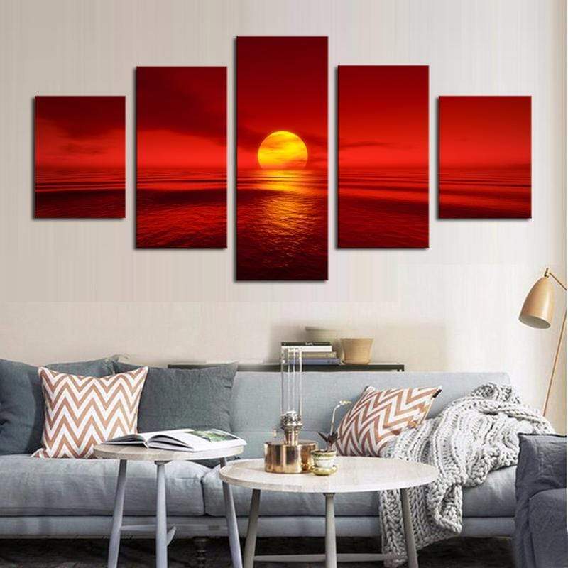 Devils Sunset Stretched Canvas - Nordic Side - 5 Piece, Acrylic Image, canvas art, Canvas Image, spo-enabled