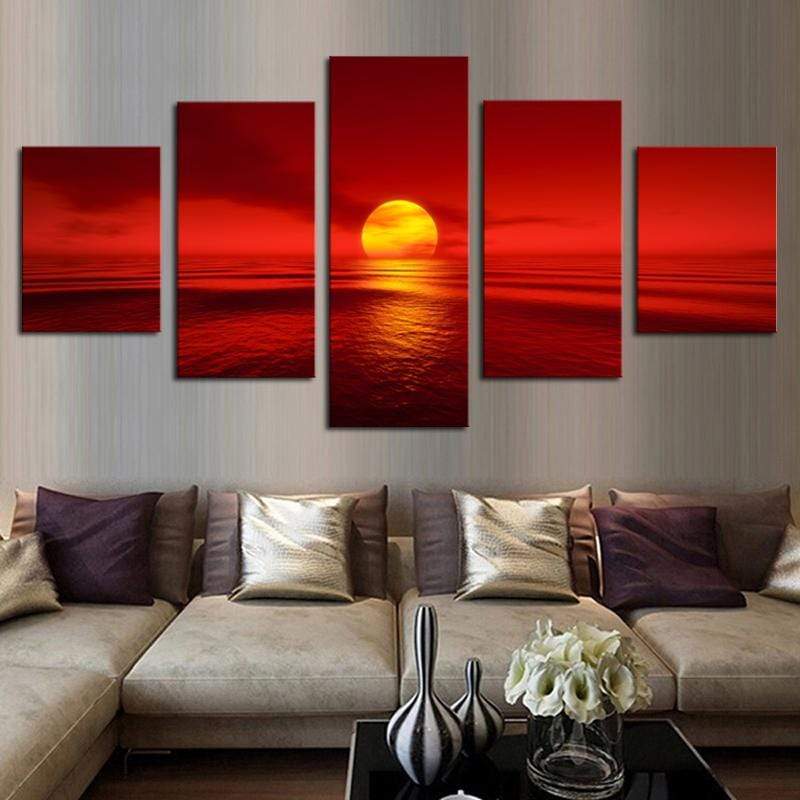 Devils Sunset Stretched Canvas - Nordic Side - 5 Piece, Acrylic Image, canvas art, Canvas Image, spo-enabled