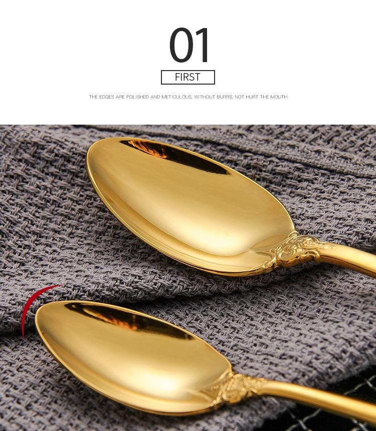 Luxury Elegant Gold & Silver Flatware Set