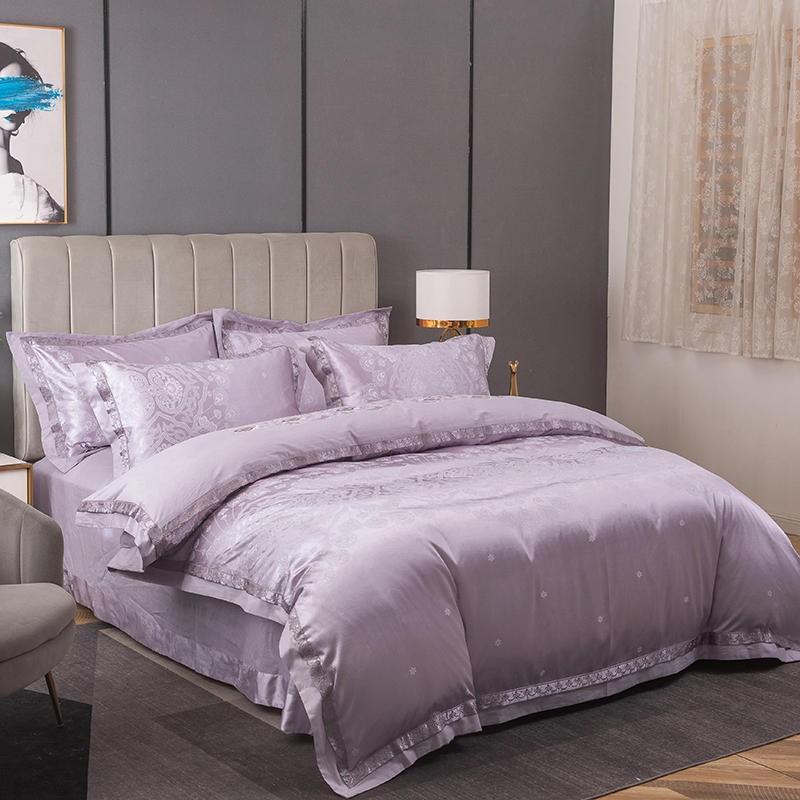 Luxury Iris Jacquard Cotton Bedding Set