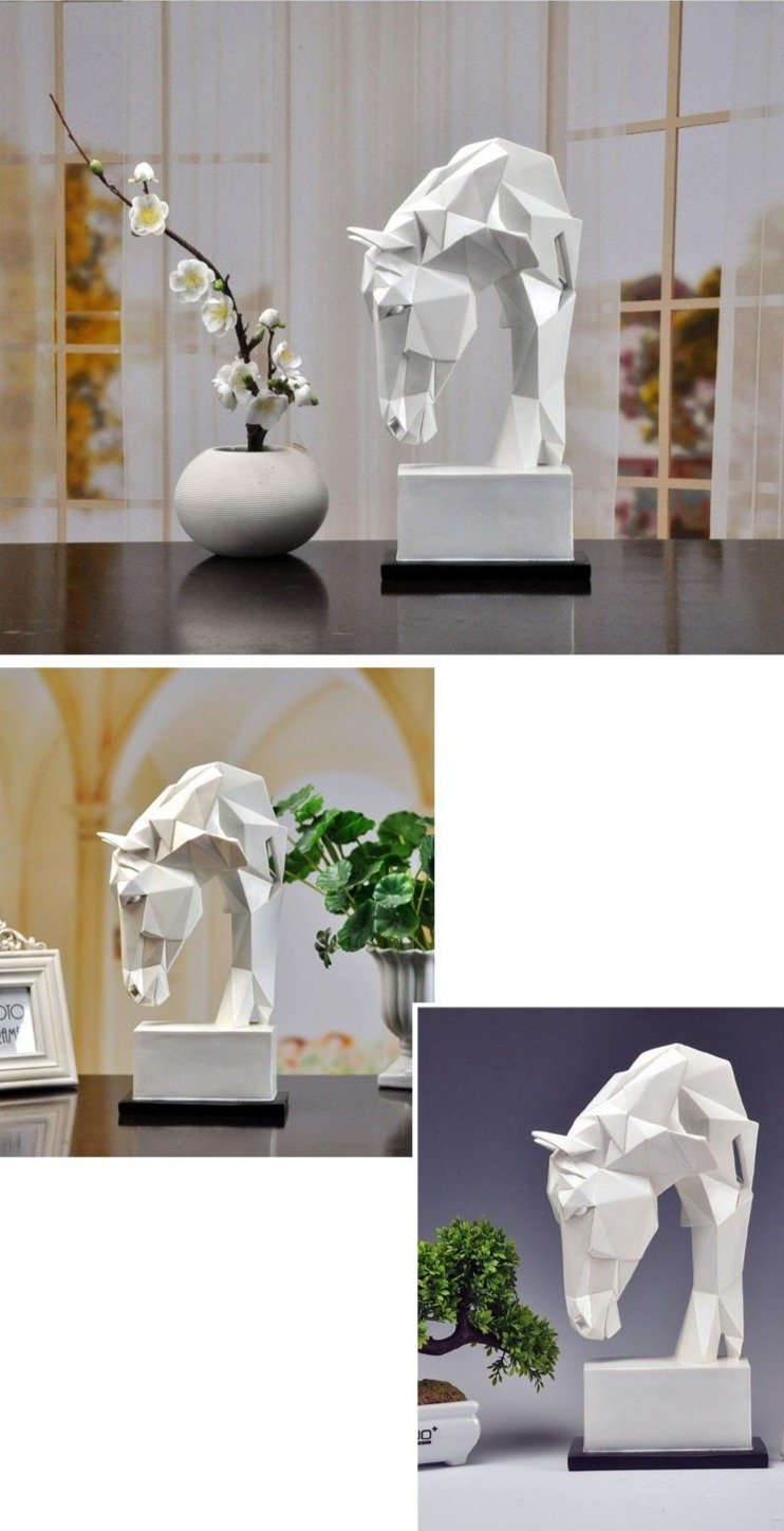 Geometric Horse Head Decor