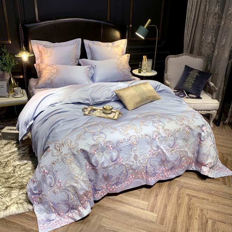 Embroidery Luxury Egyptian Cotton Duvet Set