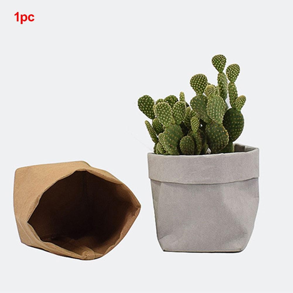 Whitely - Reusable Artful Kraft Paper Flower Plant Pot - Nordic Side - 02-09, modern-farmhouse