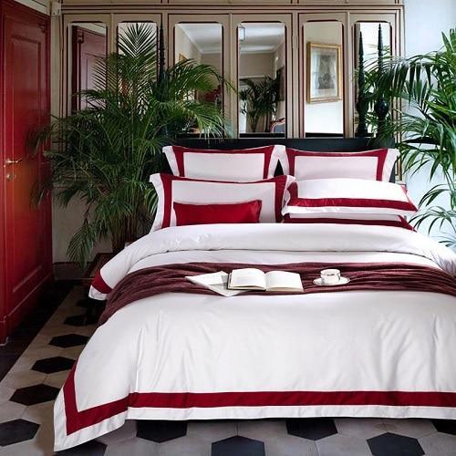 Degella Egyptian Cotton Luxury White Duvet Cover Set - Nordic Side - Bedding, Cotton, Degella, Egyptian, Luxury, Set, White