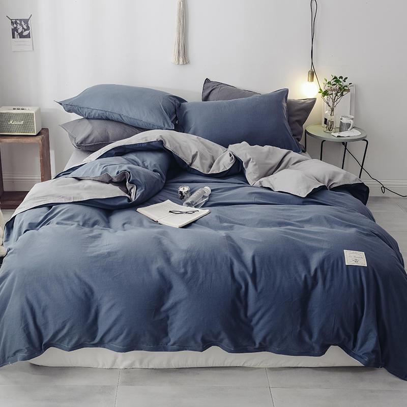 Eslaniya 100% Cotton Classic Minimalist Duvet Cover Set - Nordic Side - 100%, Bedding, Classic, cotton, Eslaniya, Minimalist, Set