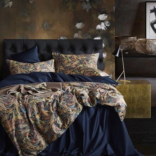 Arjoma Leaf Floral Birds Egyptian Cotton Bedding set - Nordic Side - Arjoma, Bedding, Birds, Cotton, Egyptian, Floral, Leaf, set